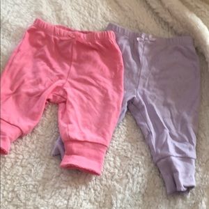 Baby pink and purple pants